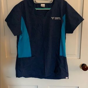 Fresenius scrub top medium navy